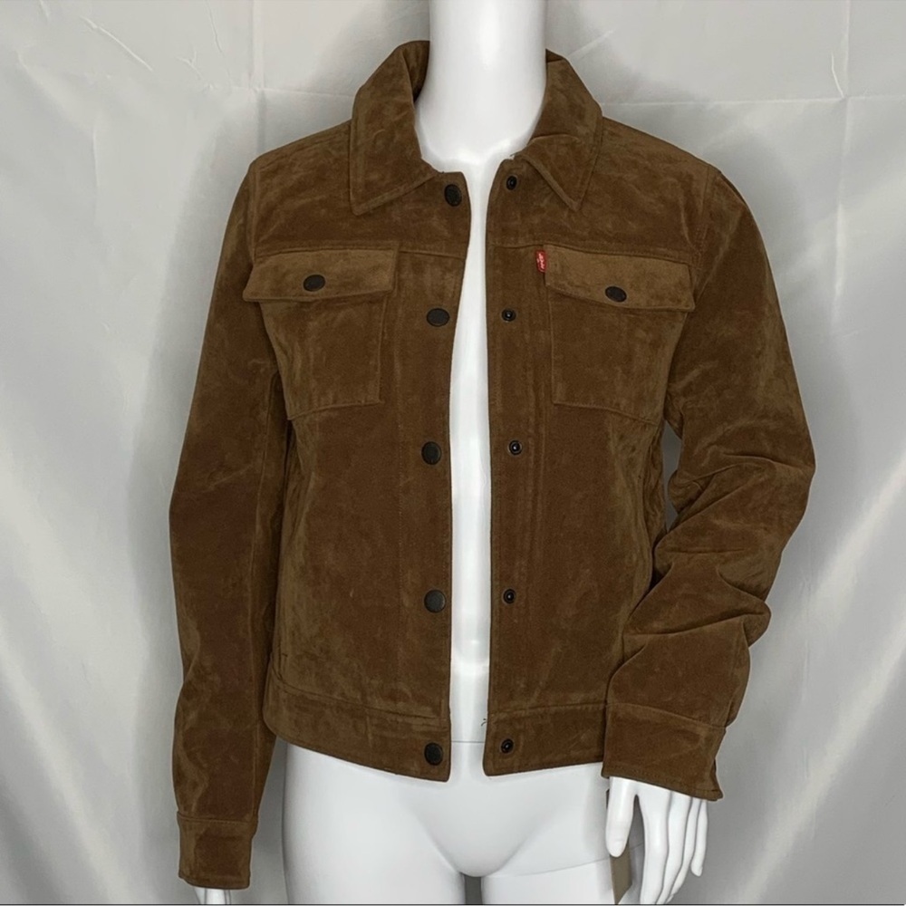 Levis Women's Faux Suede Modern Trucker Jacket - Picture 8 of 12